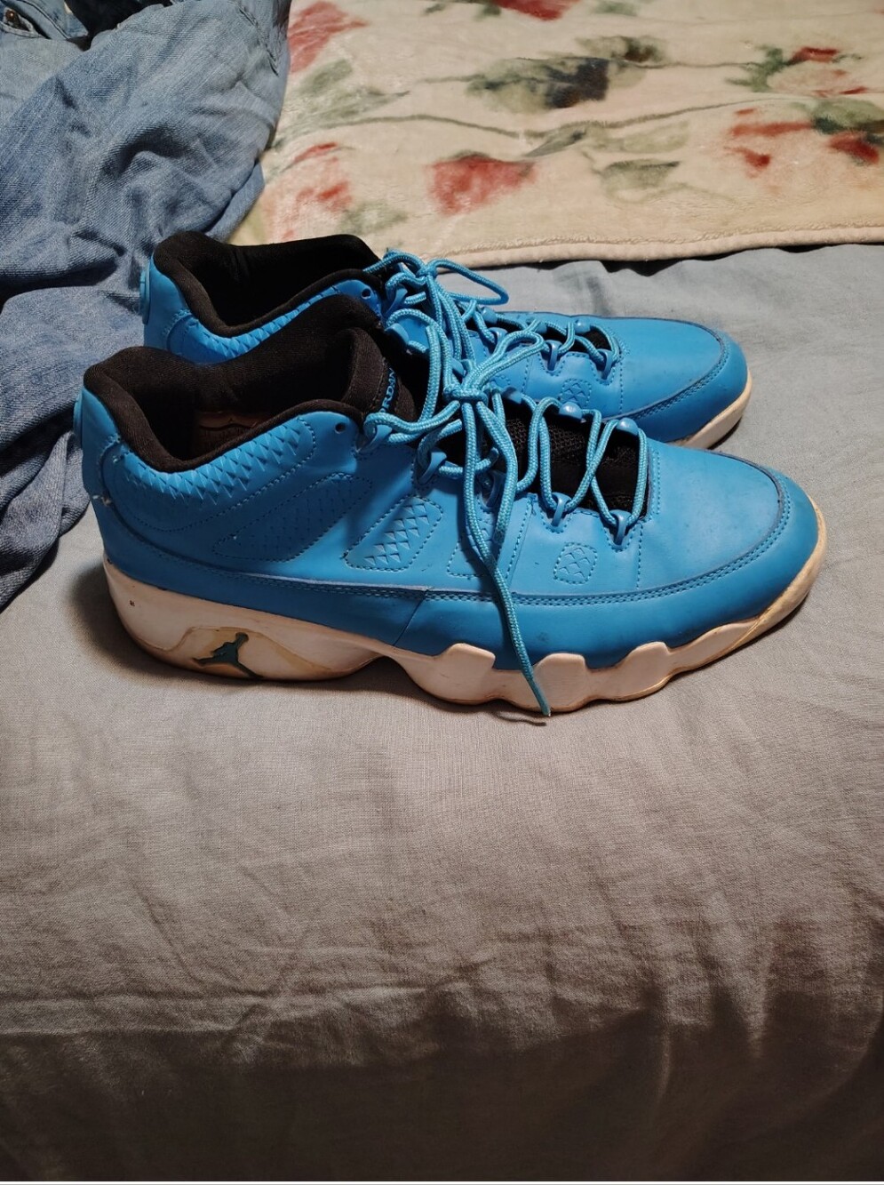 Light Blue Low-Top Jordans